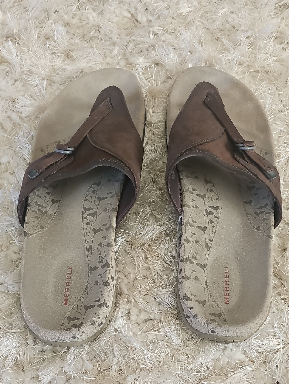 Merrell Brown Suede Women's Thong Sandals